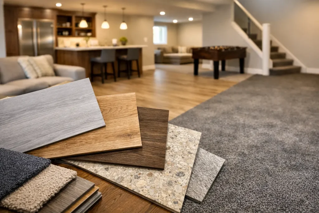 Best Basement Flooring Materials for Finished Spaces
